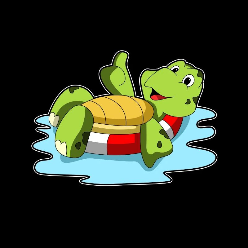 Tortue nageant dans l'eau