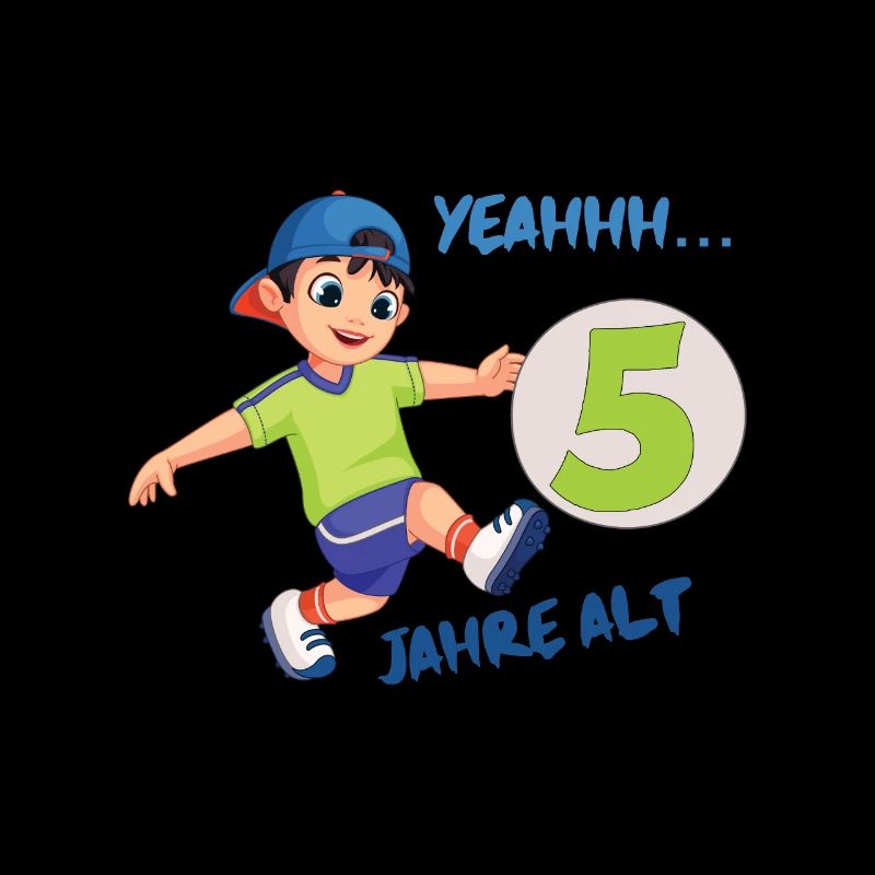 Kindergeburtstagsdesign mit Zahl 5