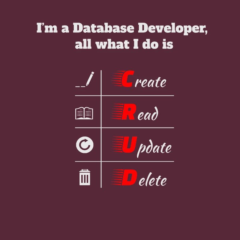 Database Developer, CRUD, Datenbanken, SQL, DBA