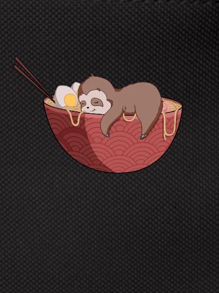 Cute sloth in ramen