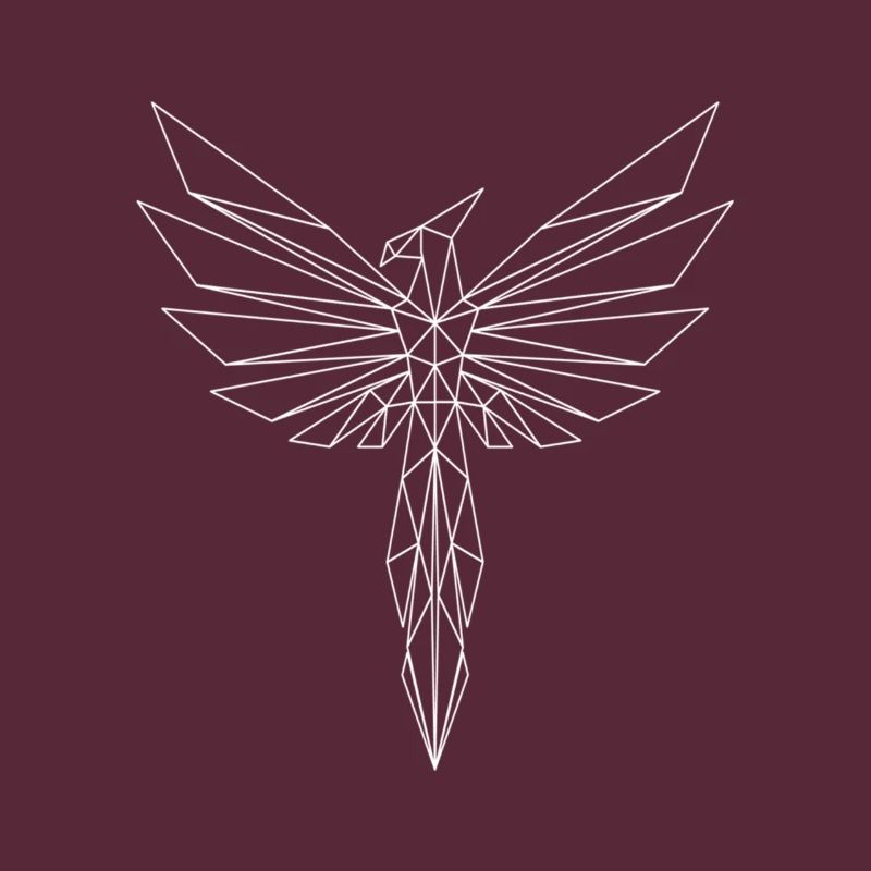 Cadeau de conception d'aigle oiseau phoenix phoenix polygone