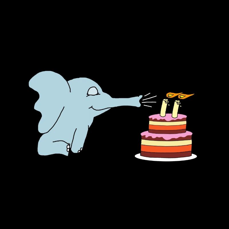 2e anniversaire de l'enfant éléphant