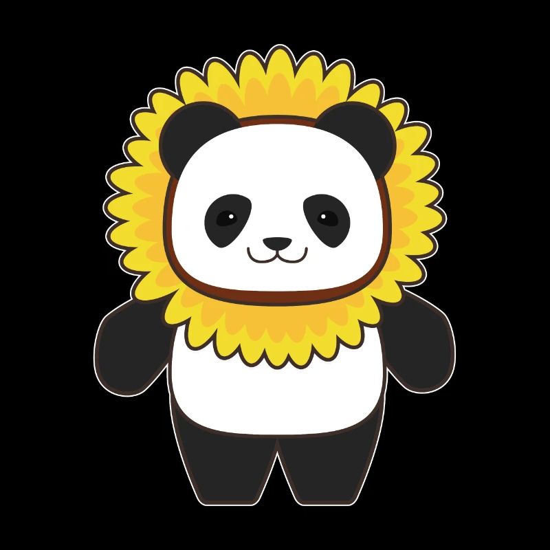Panda mit Sonnenblume