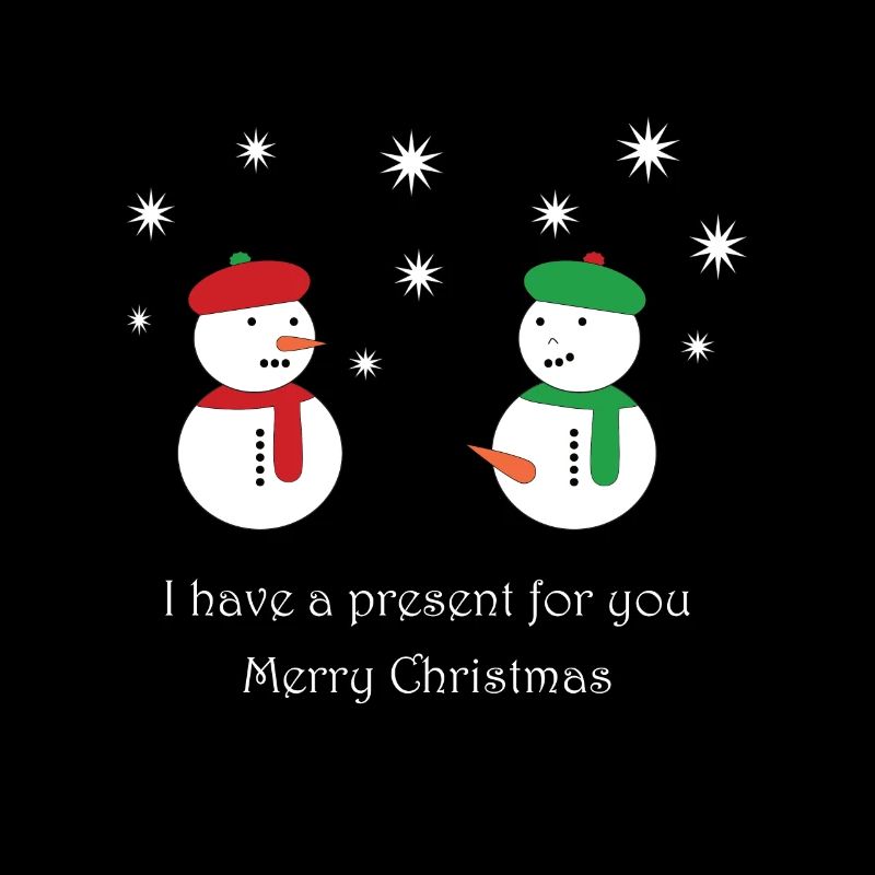 Perverted snowmen with Christmas greetings