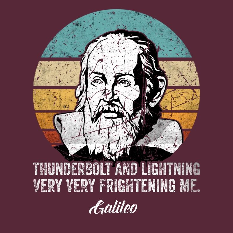Thunderbolt lightning Galileo Philosopher Physics