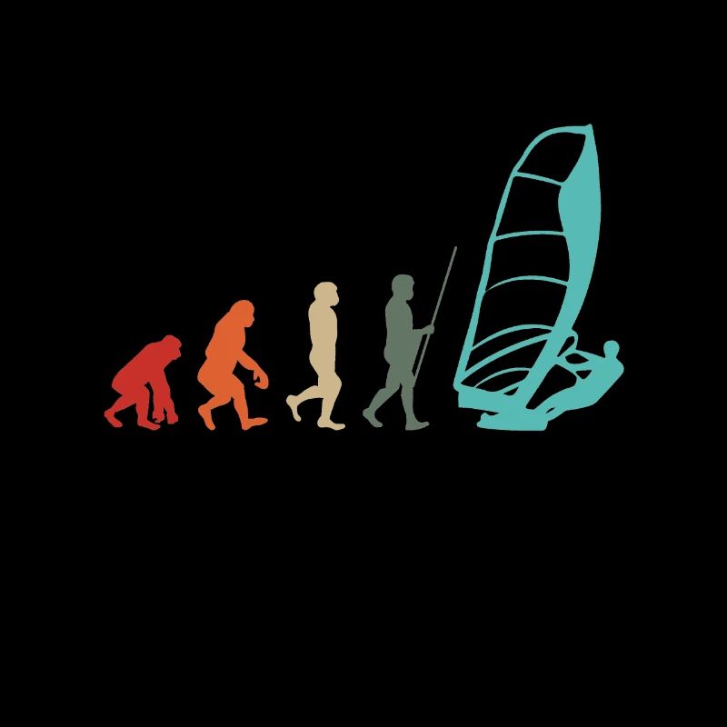 Windsurfer Retro Surfer Windsurfing Evolution