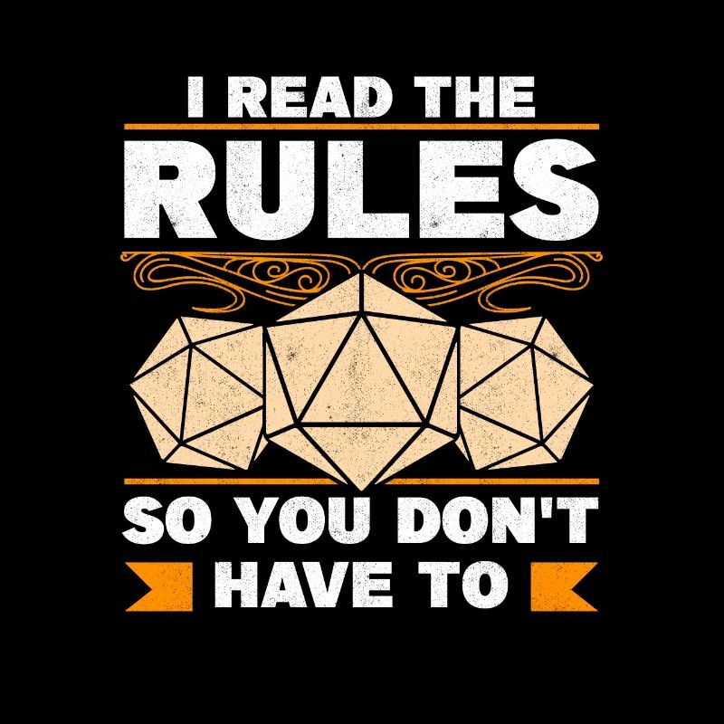 I Read The Rules Tabletop Role Player Gift TTRPG