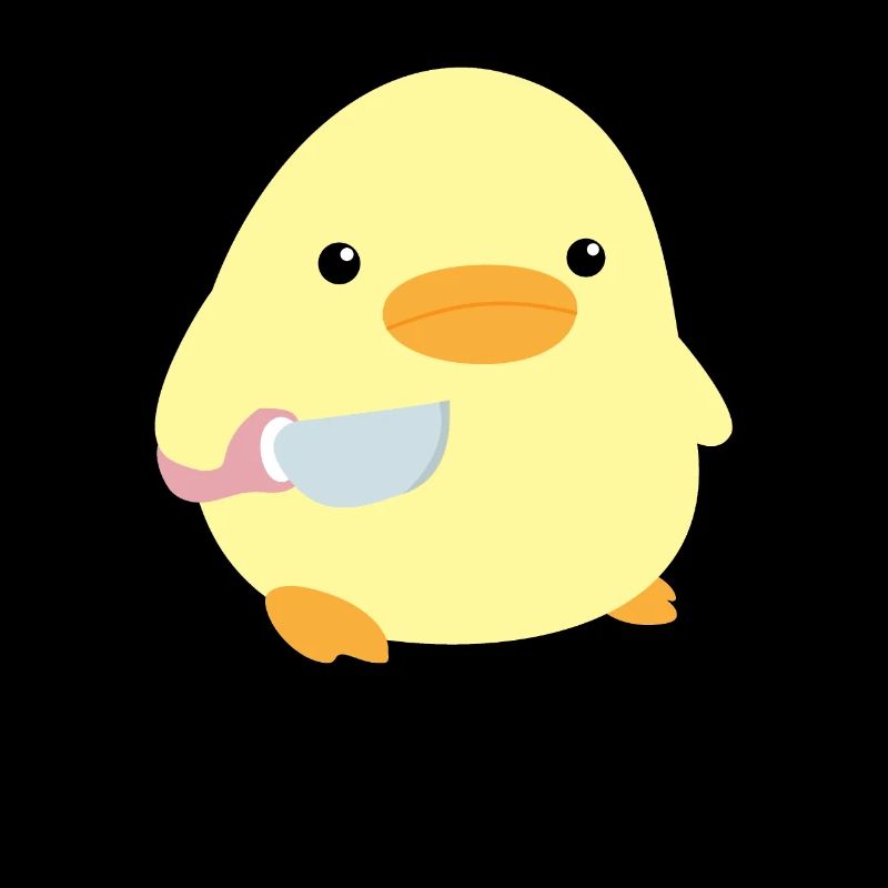Rod duck with knife meme chick goose gift idea