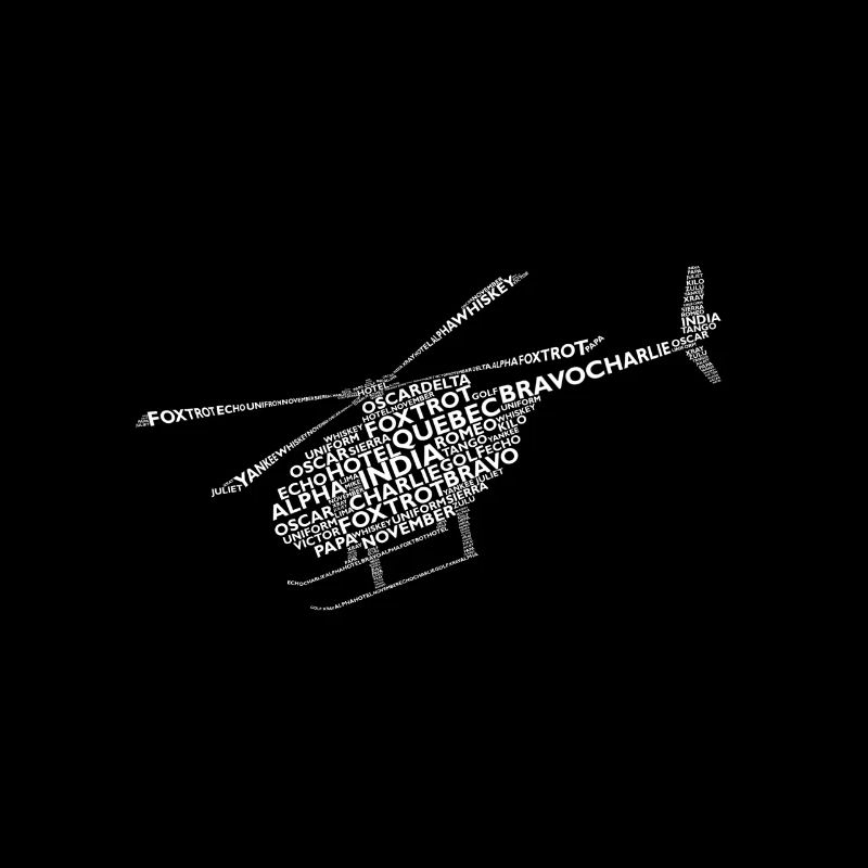 Hubschrauber Pilot Shirt Geschenk Nato Alphabet