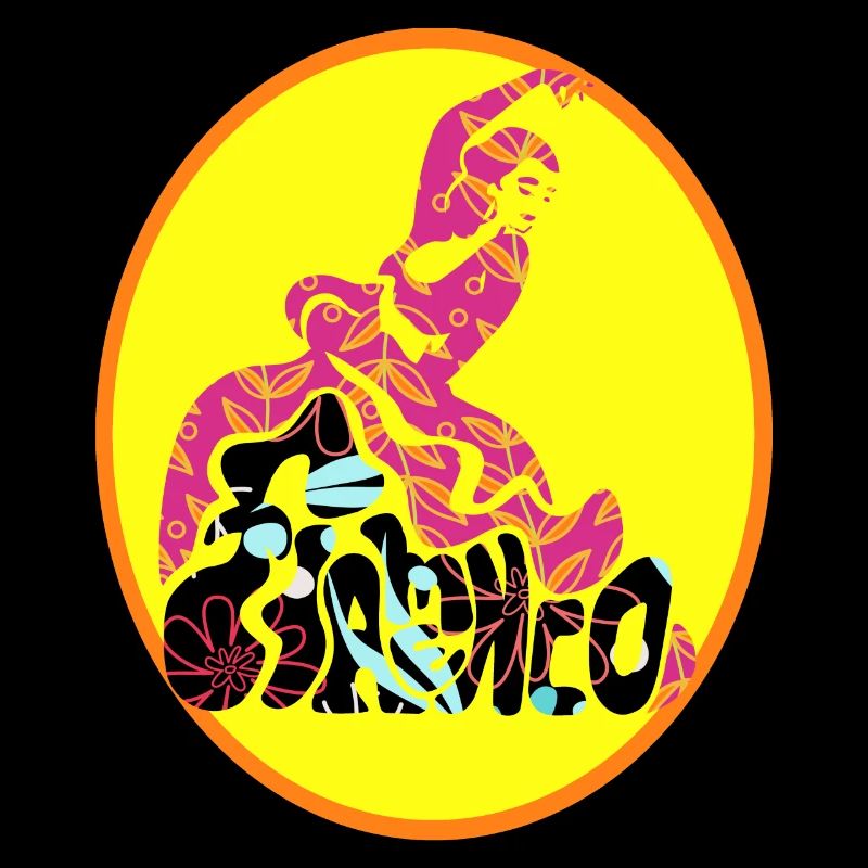 Flamenco Blumentänzer und Wort
