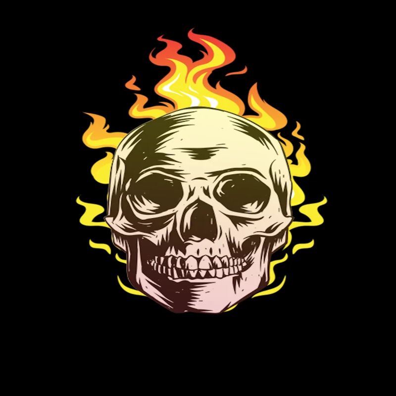 Burn skull design fun gift