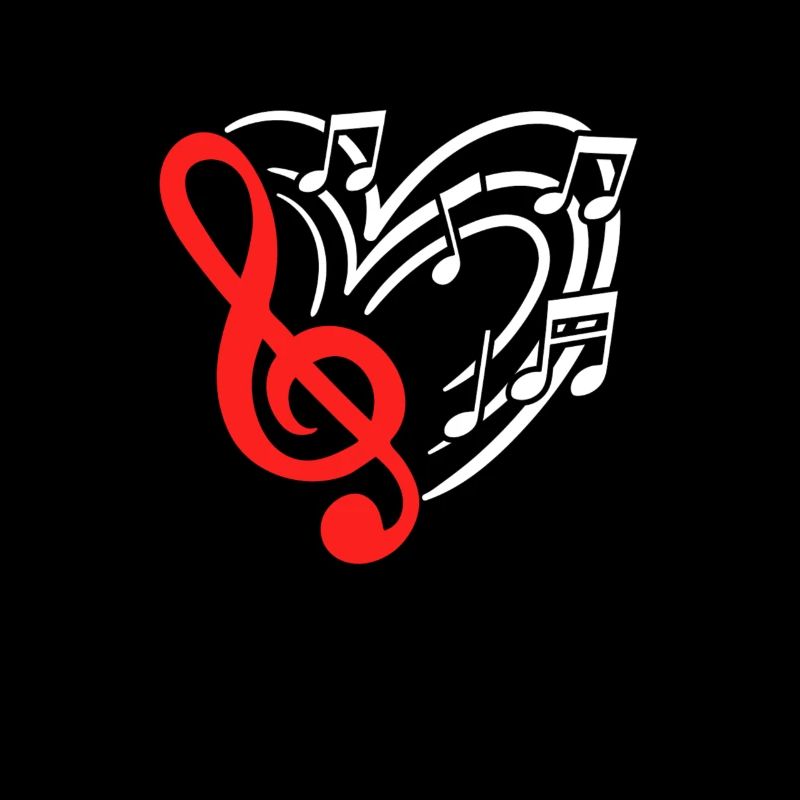 Musical Heart with Music Notes Valentines Day Gift