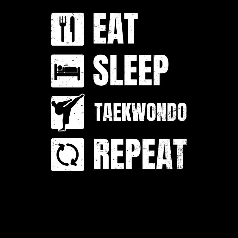 Taekwondo Dad Eat Sleep Repeat Gift