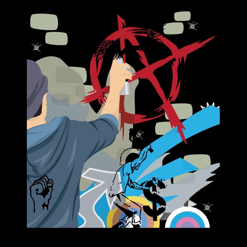 Anarchy punk graffiti