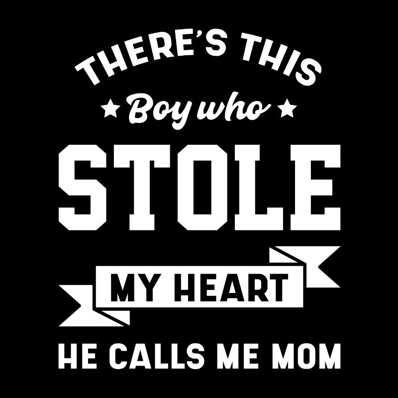 Mom Boy Heart - Muttertagsgeschenk Cool