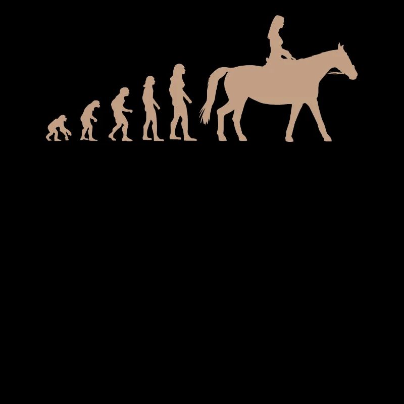 Reiten Reiterin Pferd Evolution Lustig Geschenk