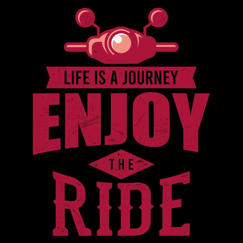 ENJOY THE RIDE Roller Geschenk Moped Rollerfahrer