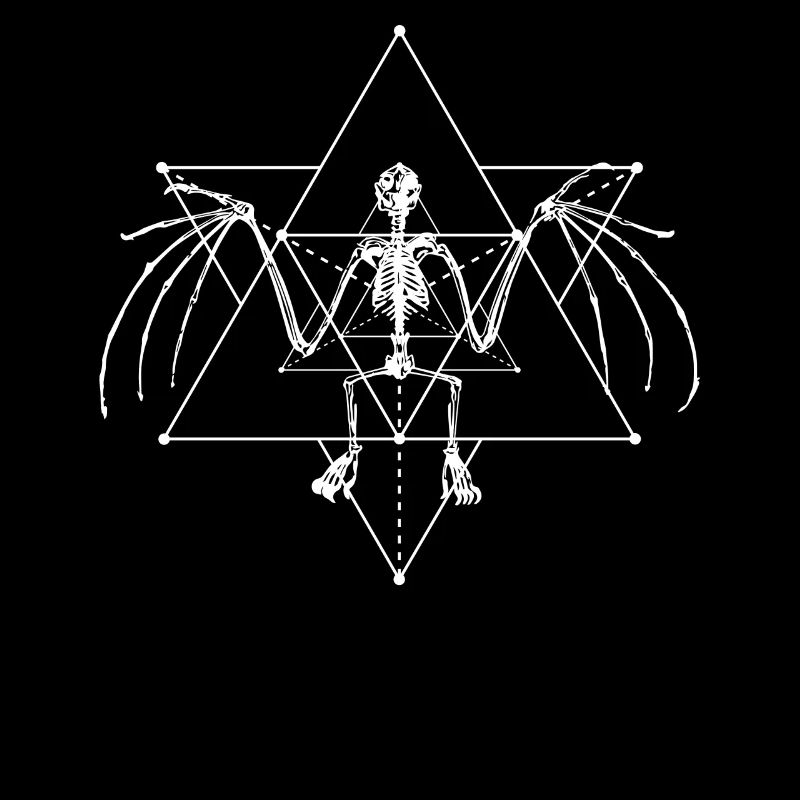 Bat Skeleton Merkaba Sacred Geometry