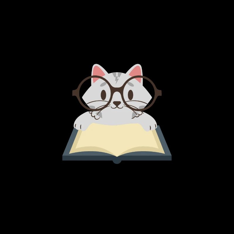 Leseratte Katze Katzen Buch Bücher Kätzchen Spruch