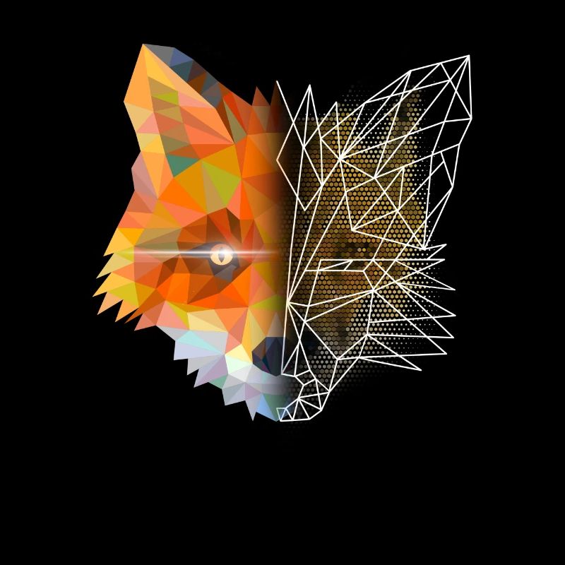 Fuchs Polygon Geometrisch Dreieck Abstrakt Design