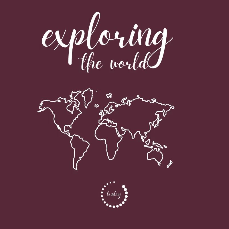 EXPLORING THE WORLD Geschenkidee Humor Reise