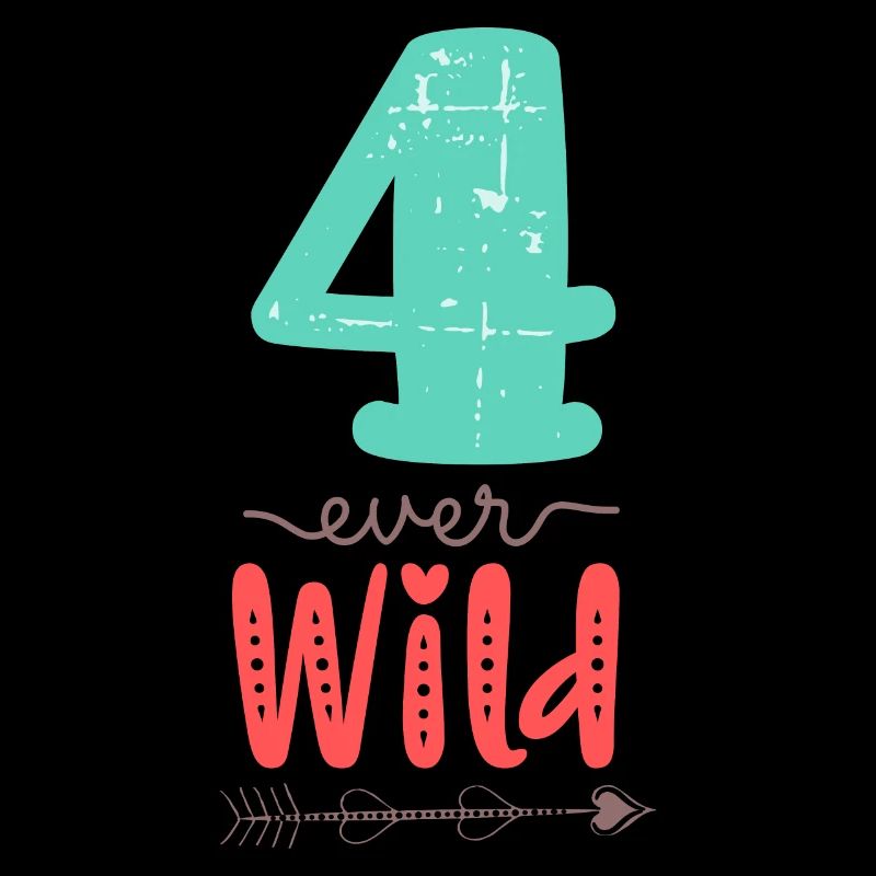 Four Ever Wild 4. Geburtstag Geschenk Mädchen