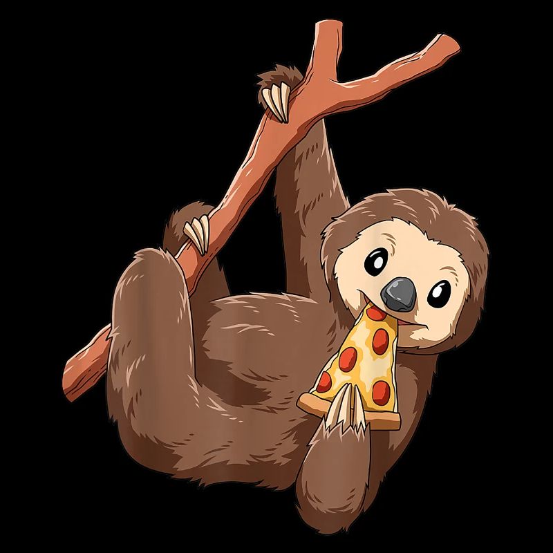 Sloth sloth lazy pizza eating