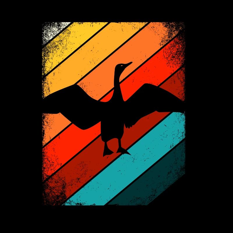 Cormorant Retro Silhouette