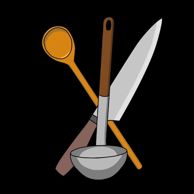 Cook Knife Cooking Kitchen Soup Simmer Cooking Spoon
