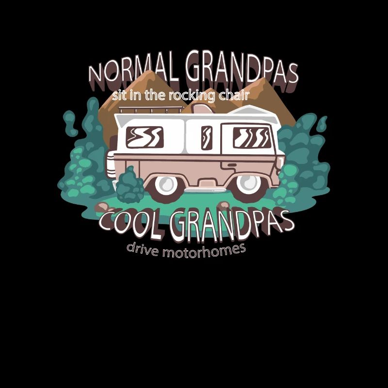 Les grands-pères cool conduisent un camping-car