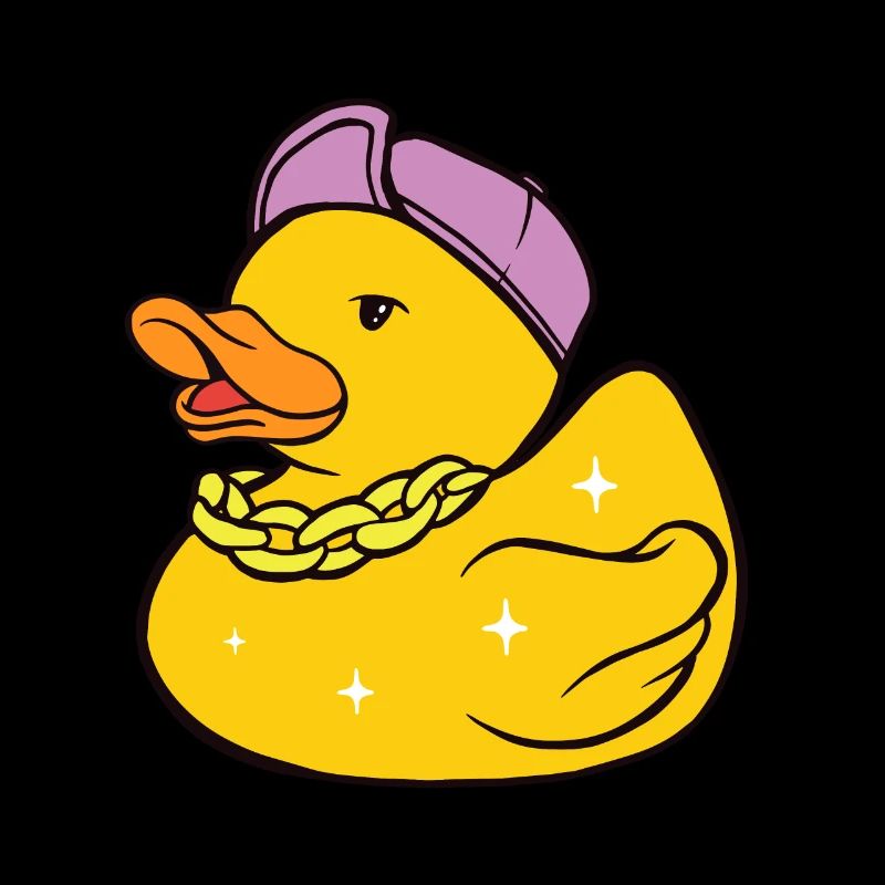 Gangster bath duck, small bandit, cool robber.