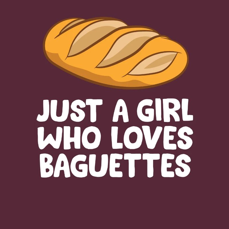 Nur ein Mädchen, das Baguettes liebt