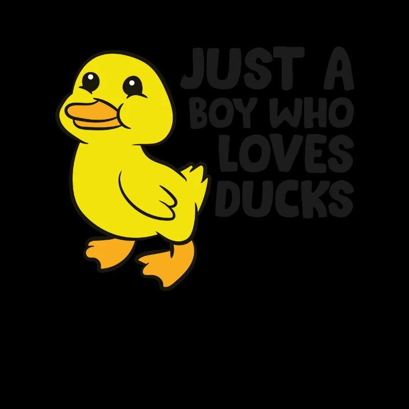 Canard mignon Juste un garçon qui aime les canards