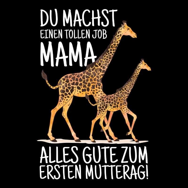 Muttertag Mutter Mummy Giraffe Spruch Geschenk