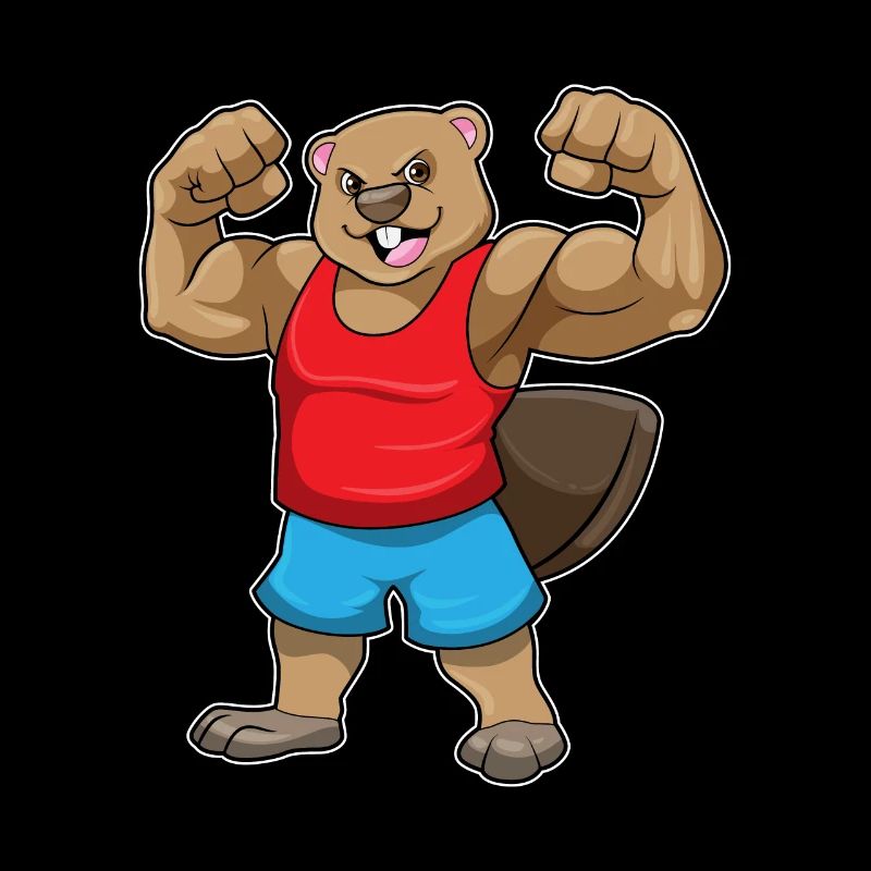 Beavers as bodybuilders with thick upper arms