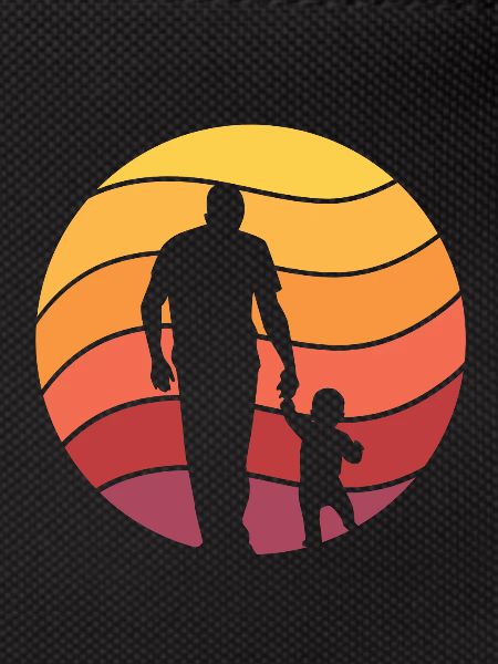 Père avec bébé rétro