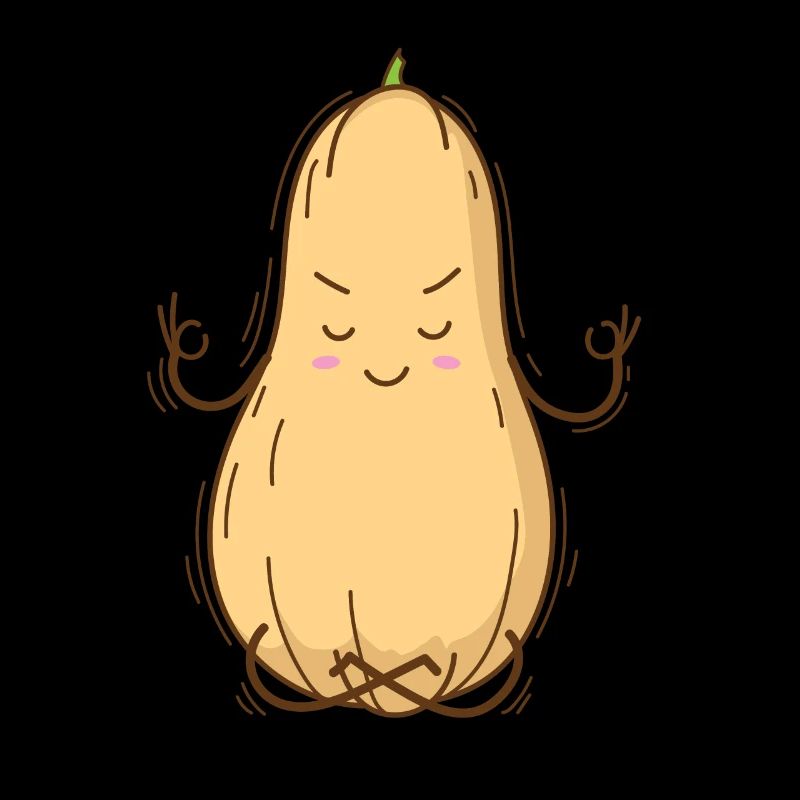 Butternut Pumpkin while meditating