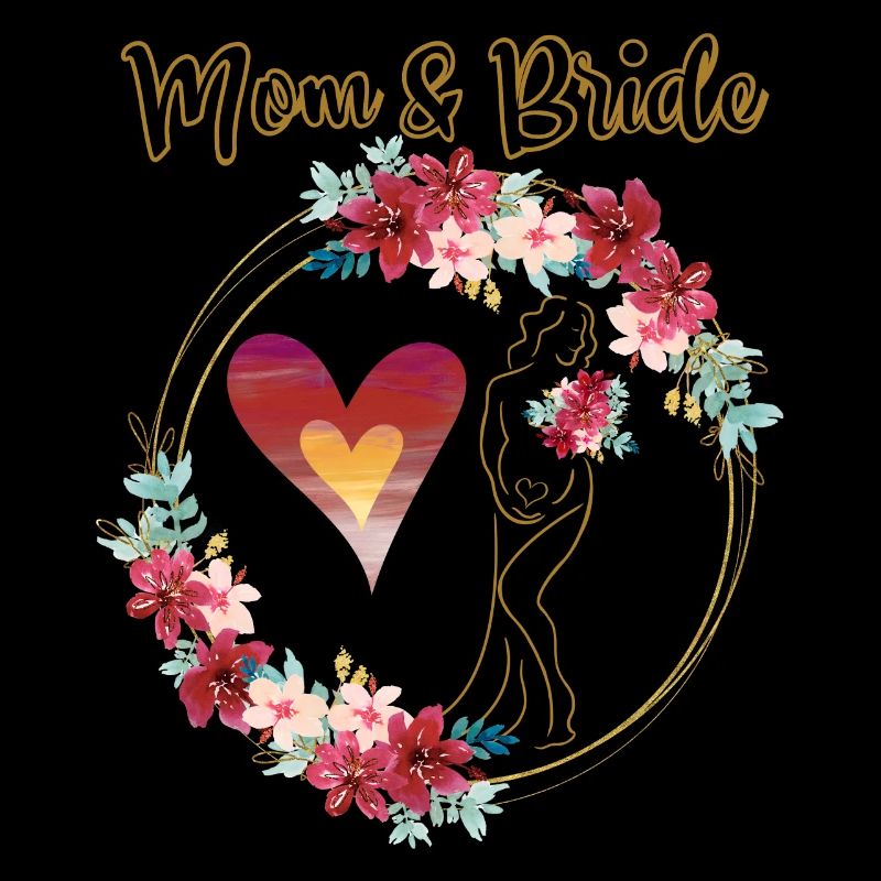 Mariée, Cadeau, Mariage, Mère, Enceinte