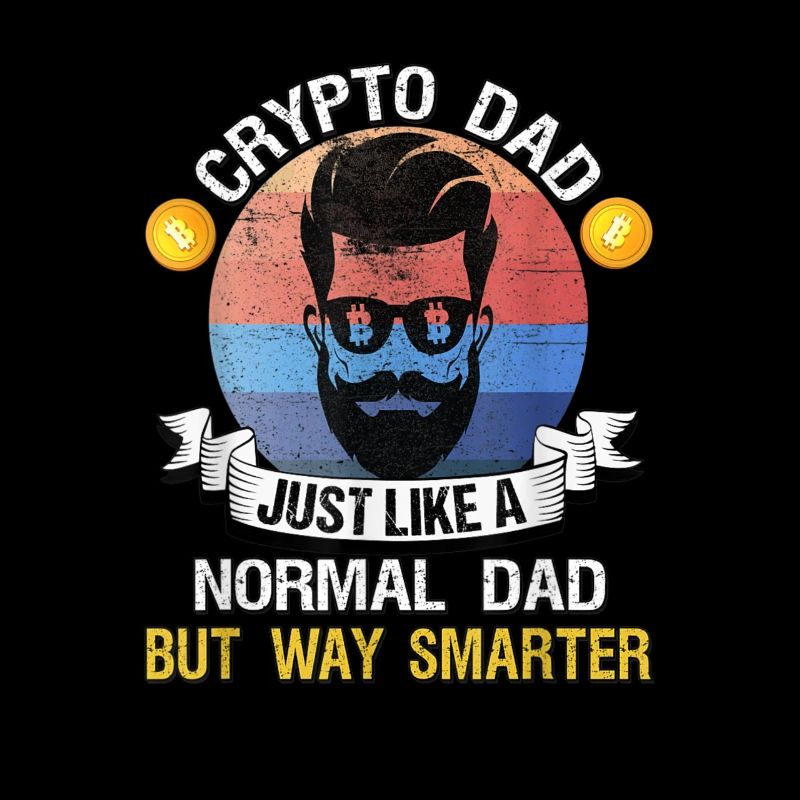 Crypto Dad Birthday HODL Moon Crypto Bitcoin