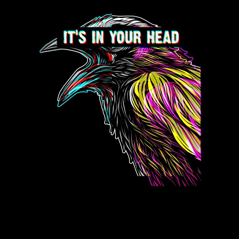 C'est dans ta tête Sad Rabe Vaporwave Black Crow