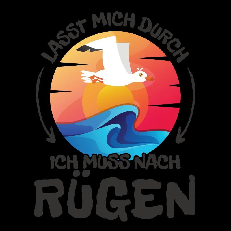 Lasst mich durch nach Rügen Möwe Sonne Strand