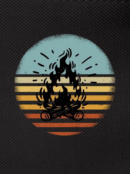 Campfire Camping Retro