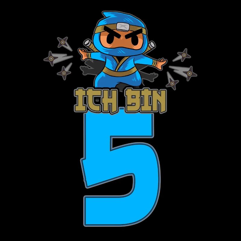 Kinder Ninja Fünfter Geburtstag Samurai Ninja 5