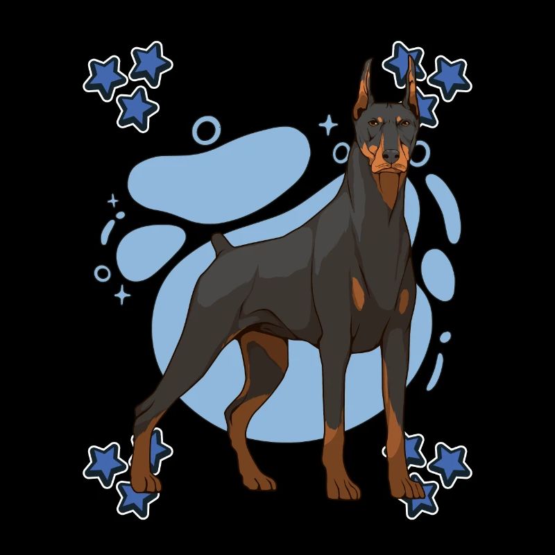 Dobermann Doberman Blue Design