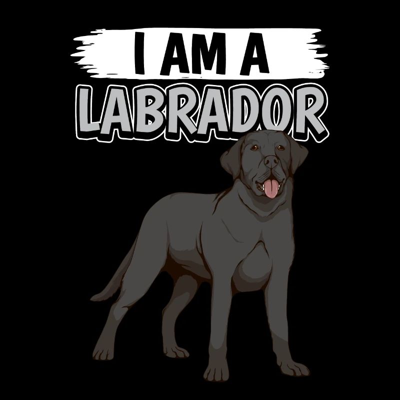 Schwarzer Labrador Labbi I Am A Labrador