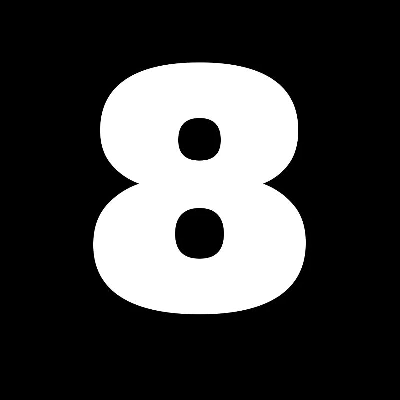 Nummer 8 Großbuchstaben Monogramm