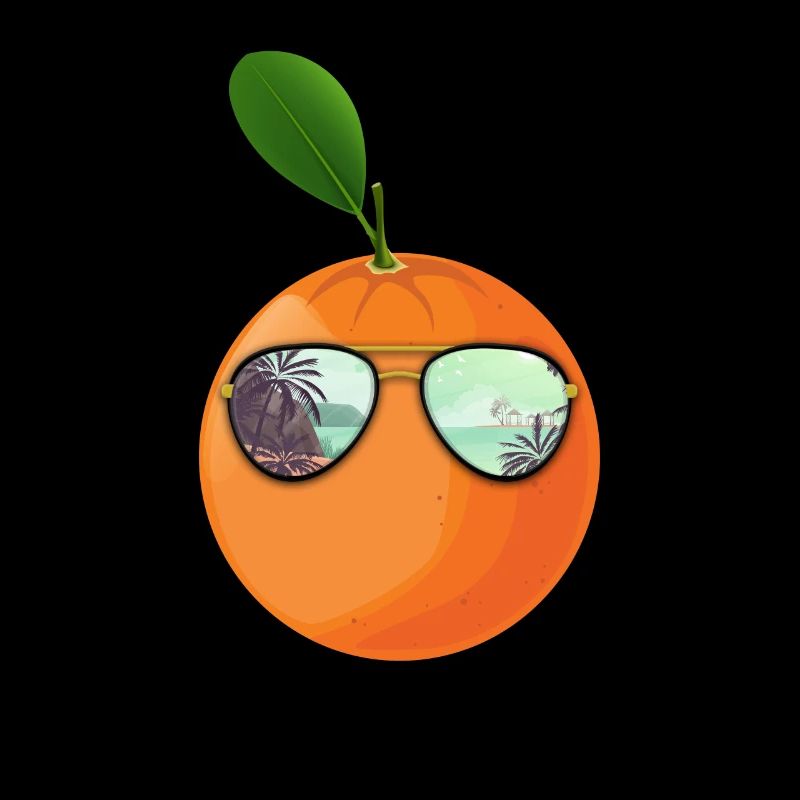 Orange Avec lunettes de soleil Cadeau