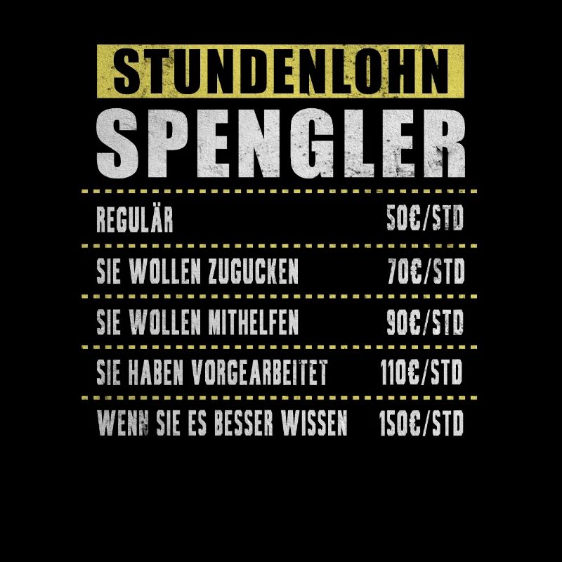 Stundenlohn Spengler
