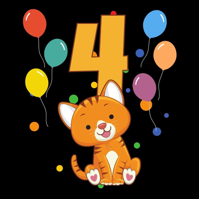 4 anniversaire anniversaire d’enfant 4 ans chat