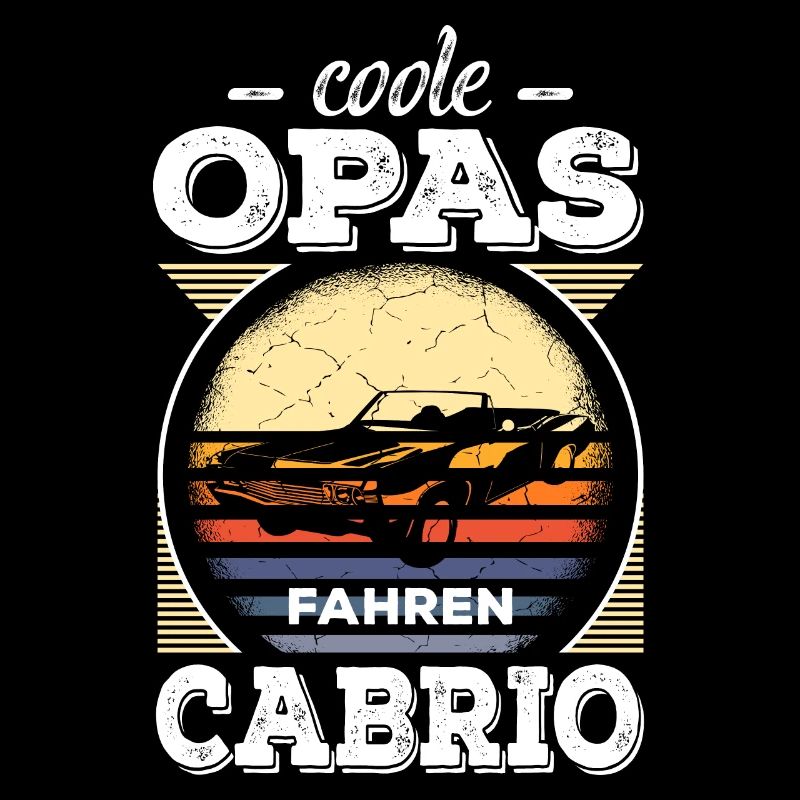 Coole Opas Fahren Cabrio Retro Auto Oldtimer Rente